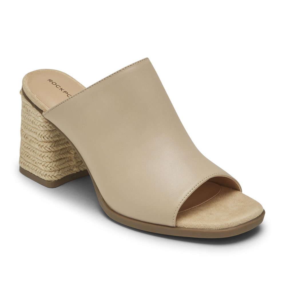 Sandalias Rockport Mujer Mexico - Total Motion Amara Beige - XHIBE9534